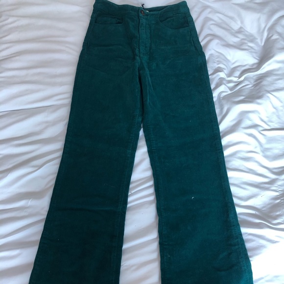 NWT Paloma wool turquoise corduroy flare pants - Picture 2 of 4